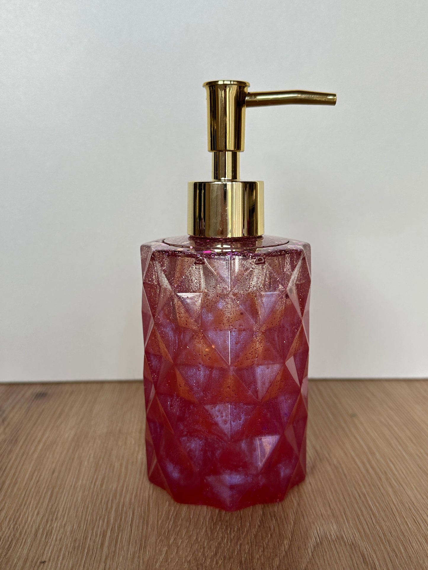 Epoxidharz Seifenspender Rosé