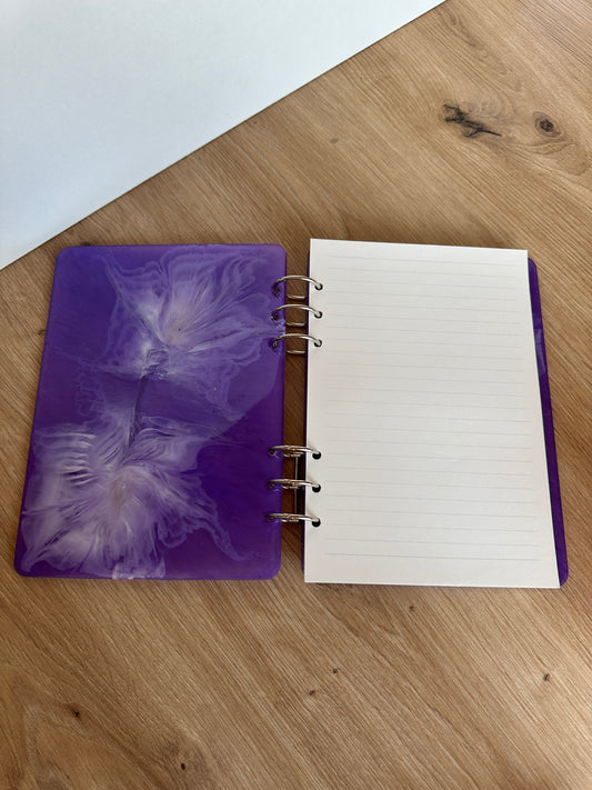 Notizbuch lila Silber