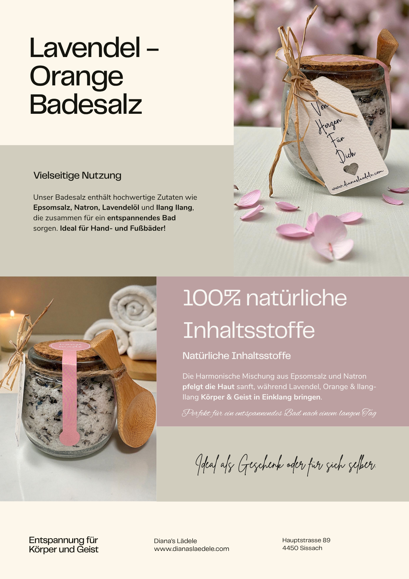 Lavendel-Orangen Badesalz